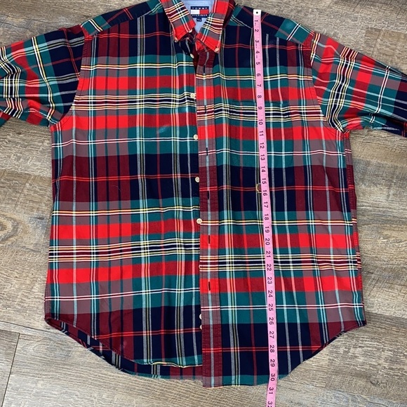 VINTAGE Tommy Hilfiger Plaid Button Up M - Picture 10 of 11